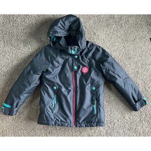 Wedze DECATHLON insulated waterproof hooded ski snow jacket coat sz 10 Yrs
